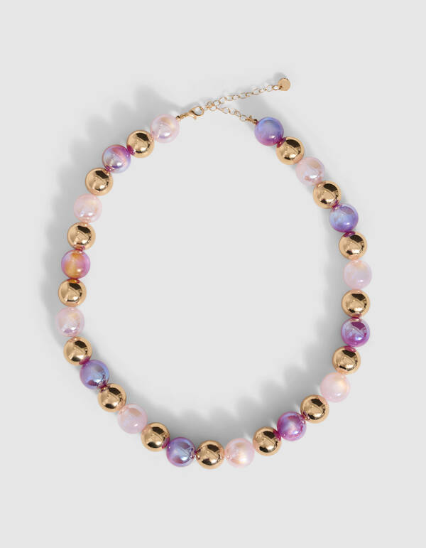 Crazy Color Perlenkette Gold SHOEBY ACCESSOIRES