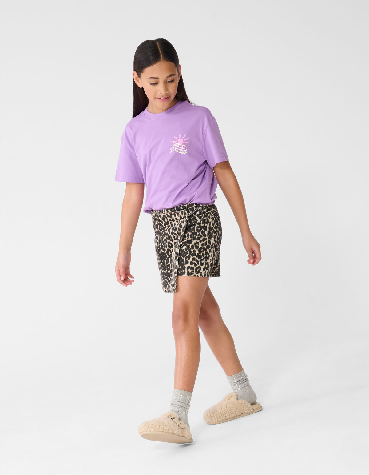 Tropical Bliss Artwork T-Shirt Lila SHOEBY GIRLS