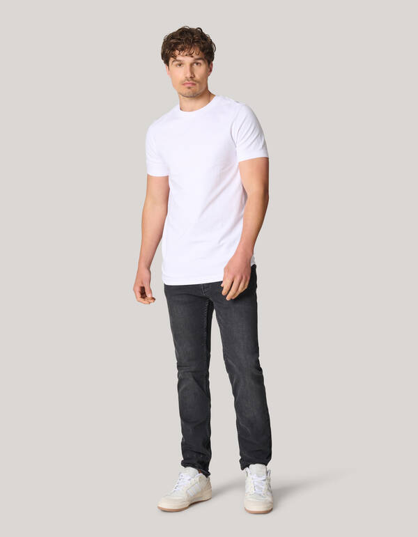 Basic-T-Shirt Weiß SHOEBY MEN