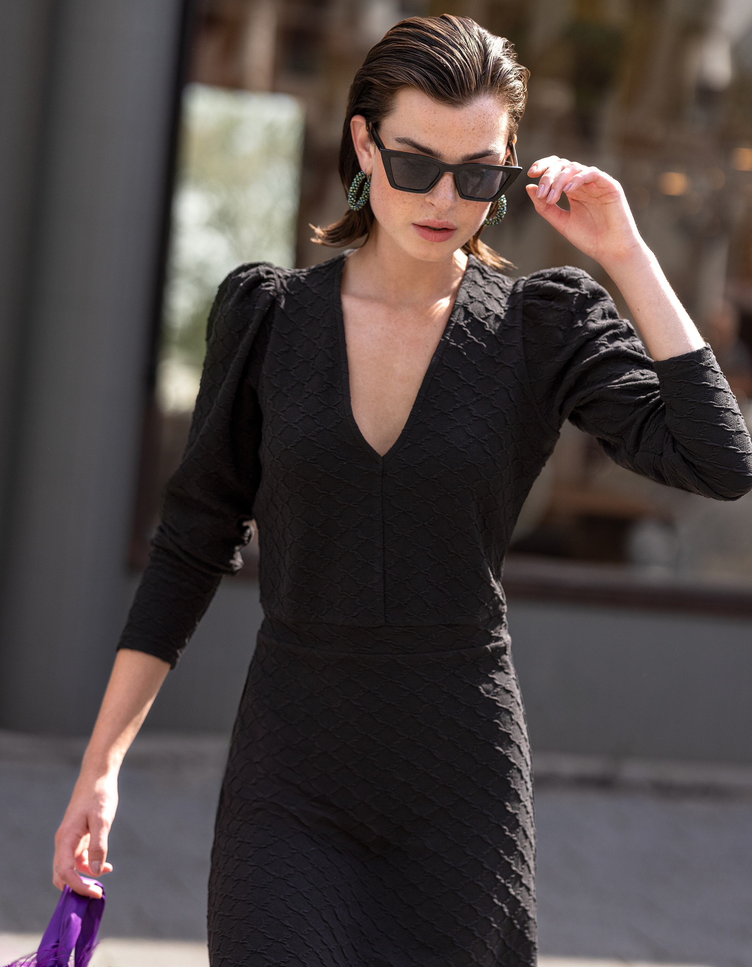 Structuur Jurk Zwart SHOEBY WOMEN