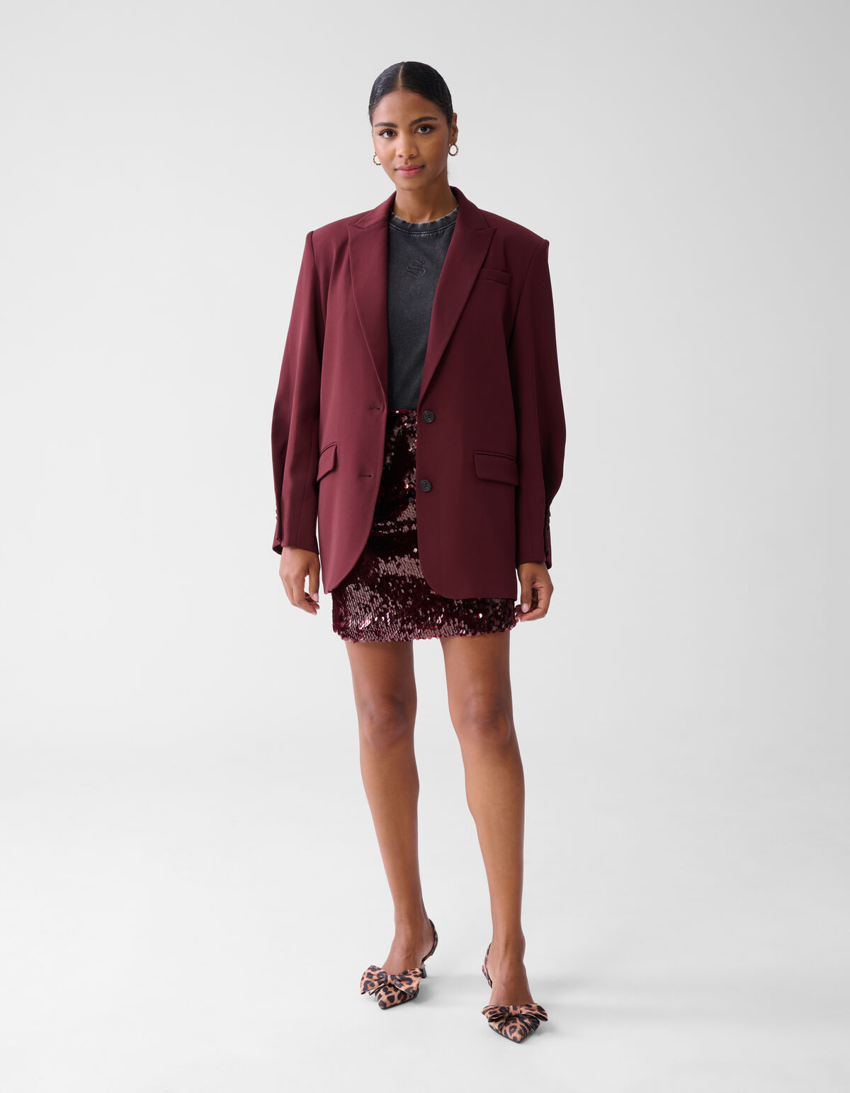 Blazer in Übergröße Dunkelrot SHOEBY WOMEN