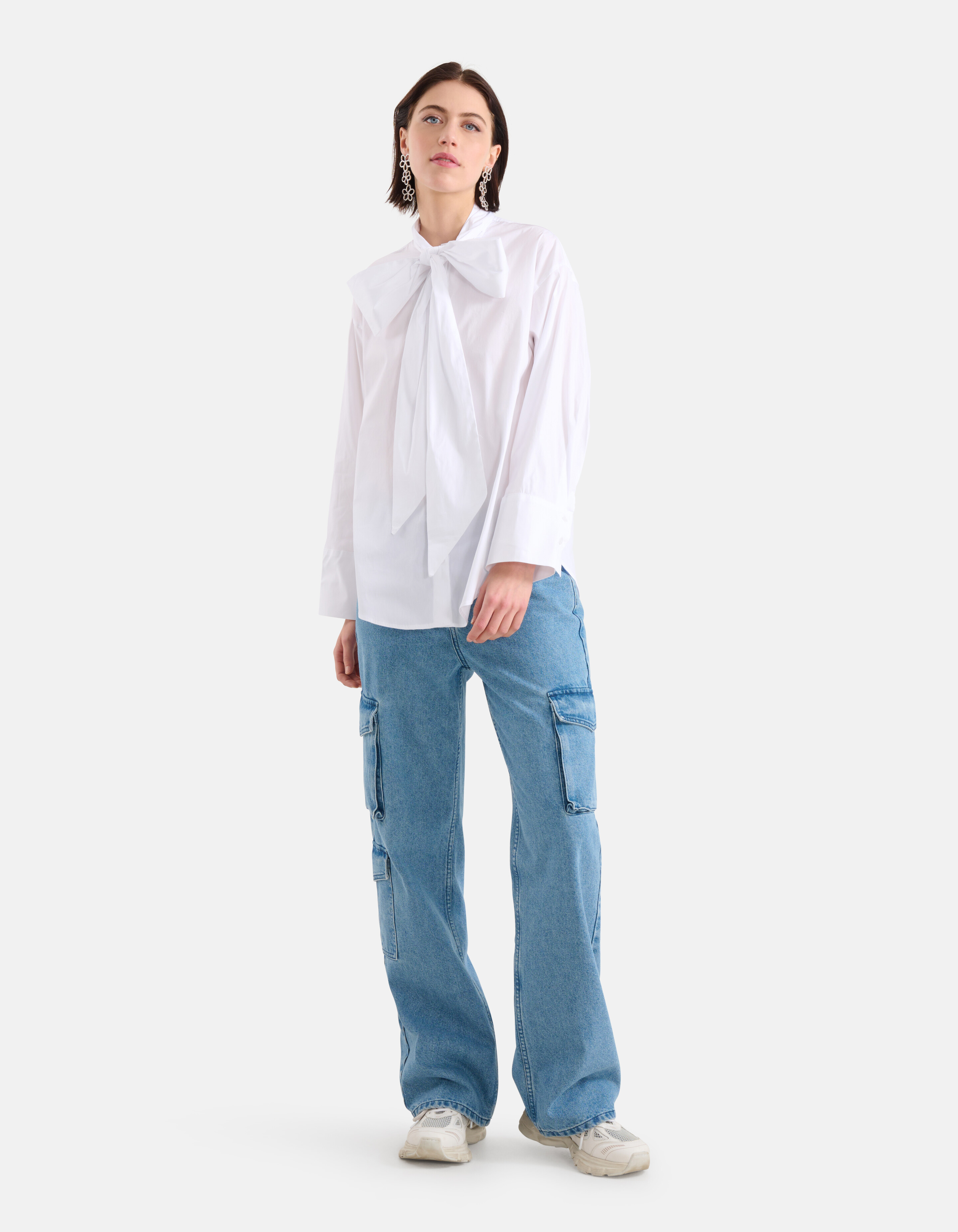 Schleifenbluse Wit SHOEBY WOMEN
