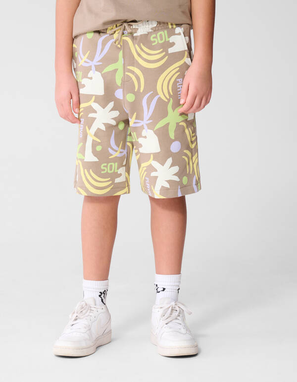 Stranddruck-Shorts Taupe SHOEBY BOYS