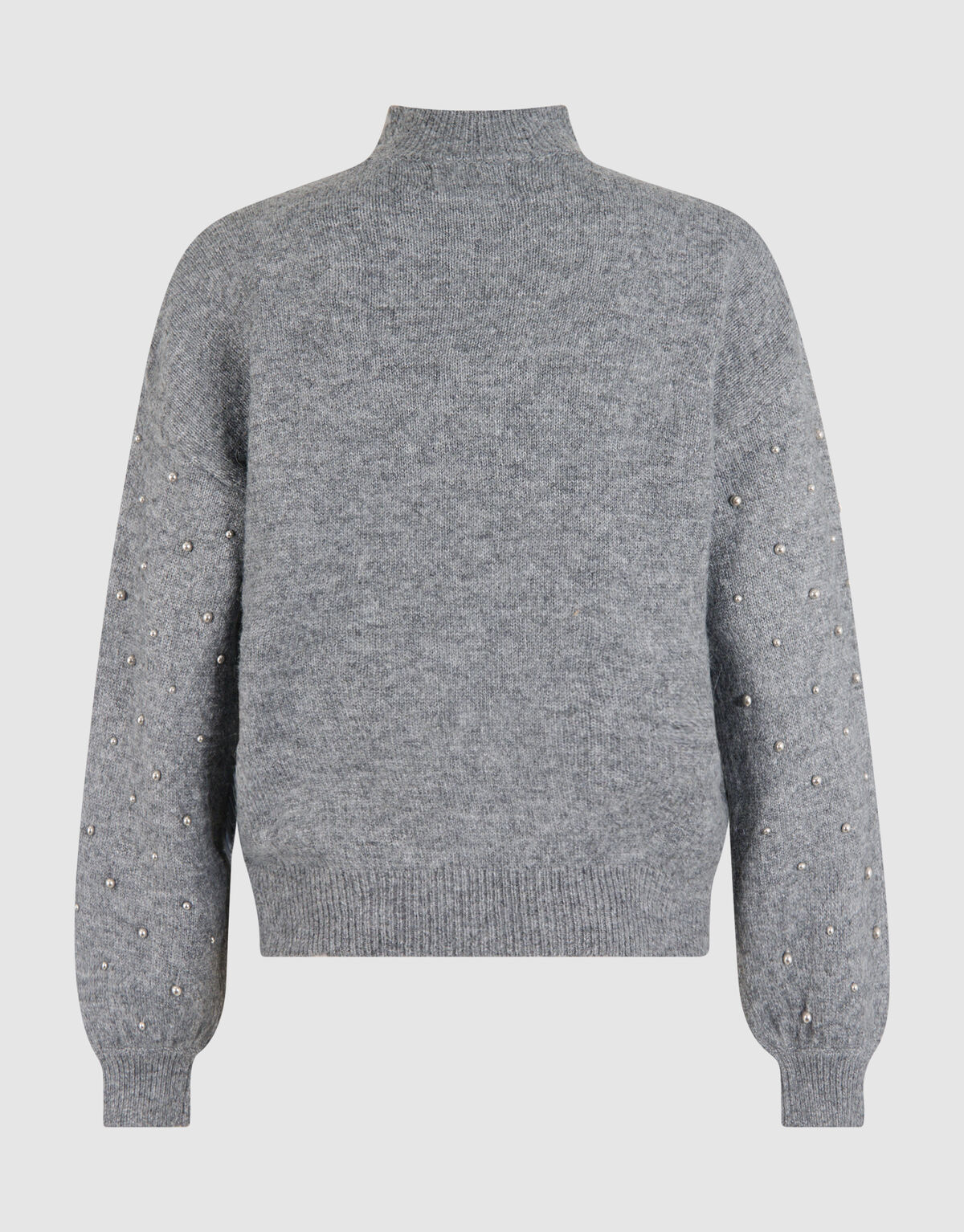 Pullover mit Nietenärmeln Grau SHOEBY WOMEN