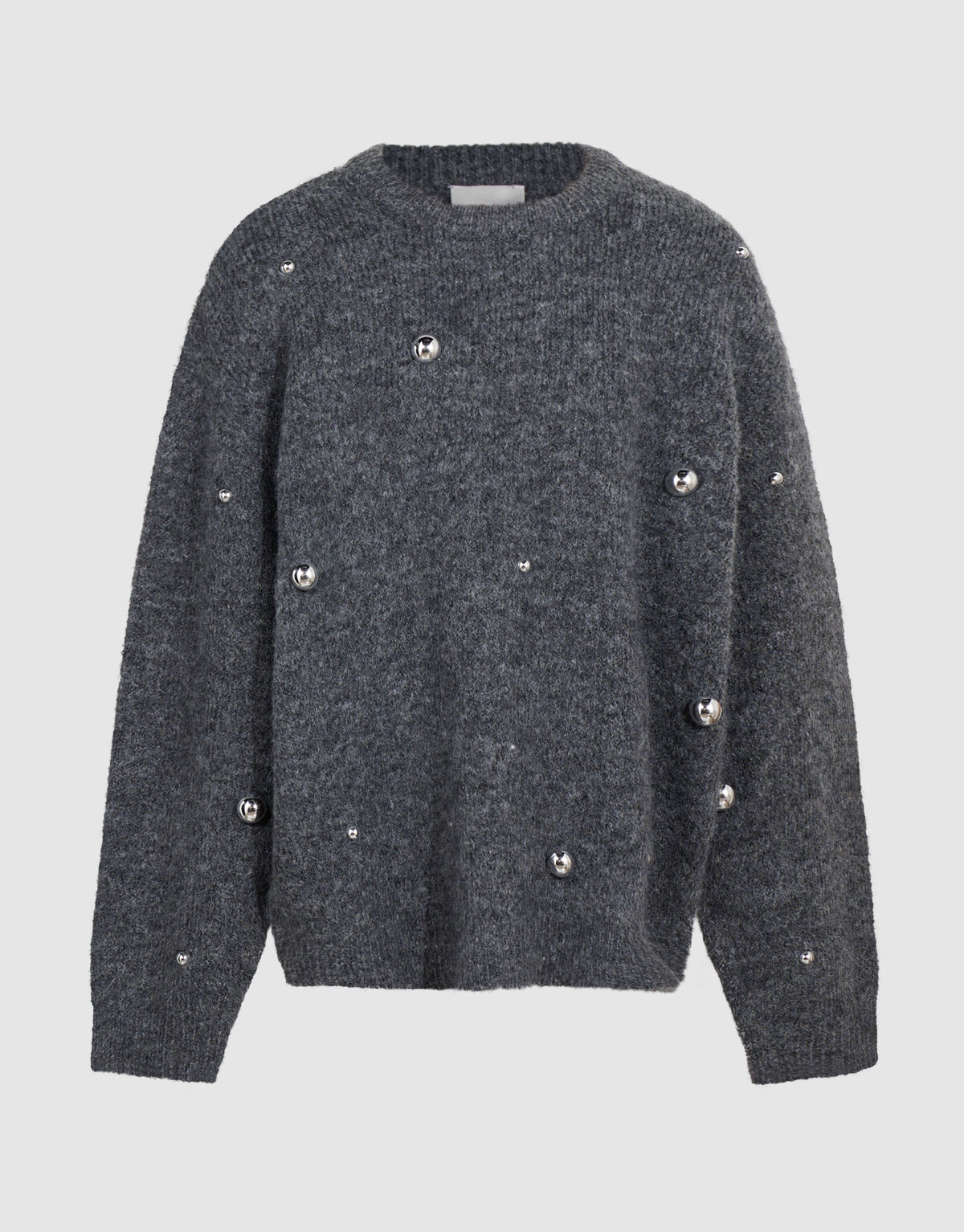 Studded Strickpullover Grau SHOEBY GIRLS