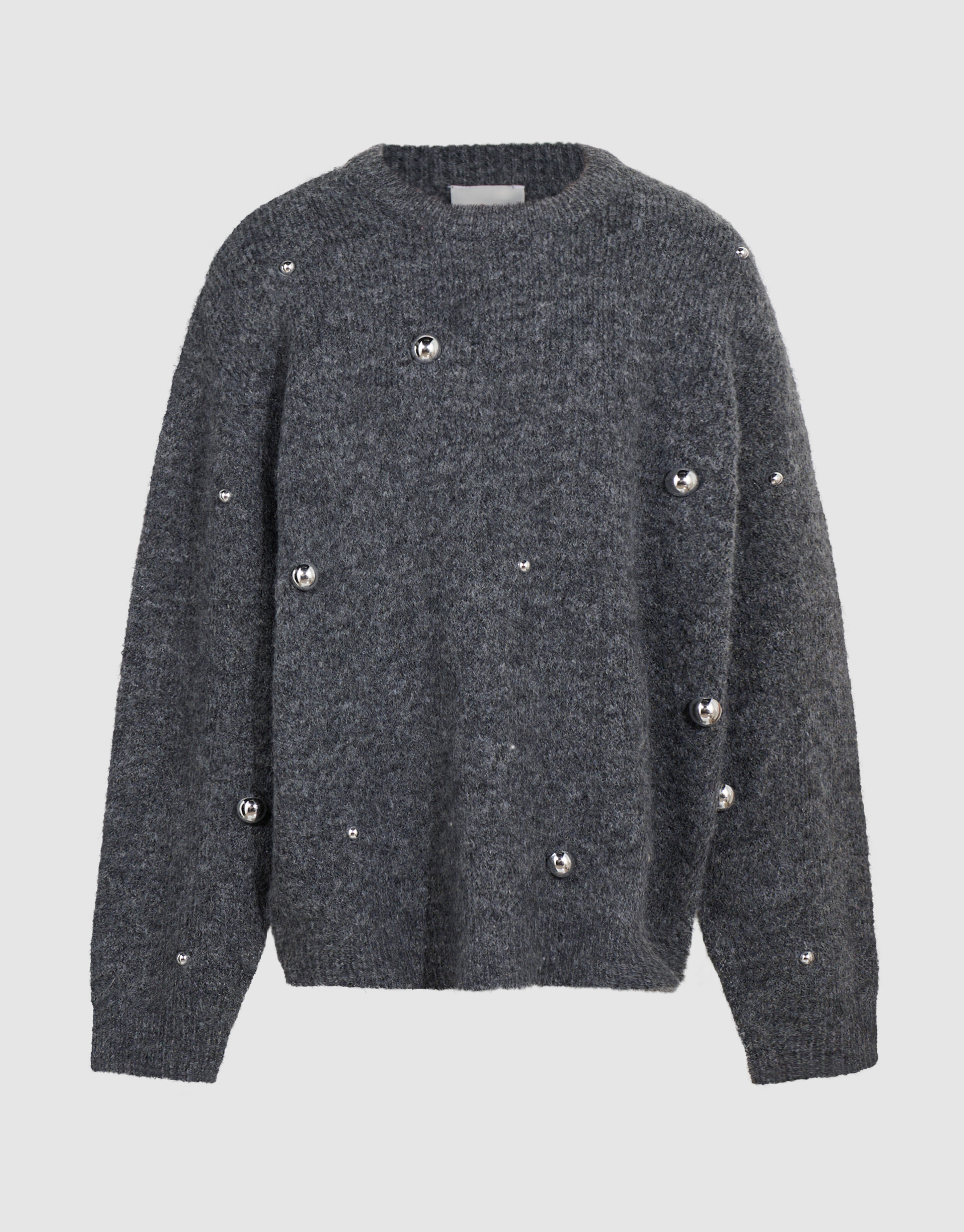 Studded Strickpullover Grau SHOEBY GIRLS