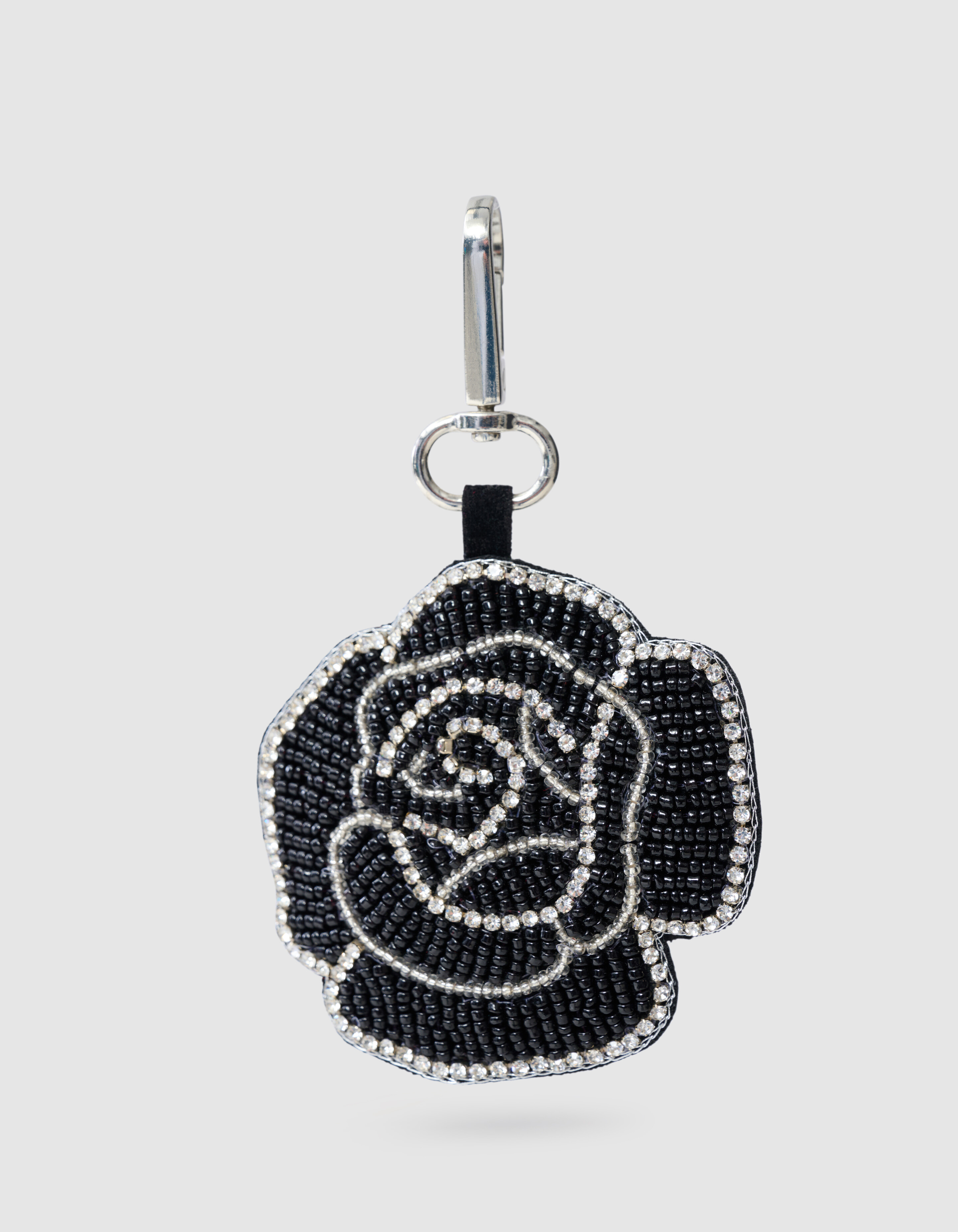 Perlenblumen Taschenanhänger Schwarz SHOEBY ACCESSOIRES