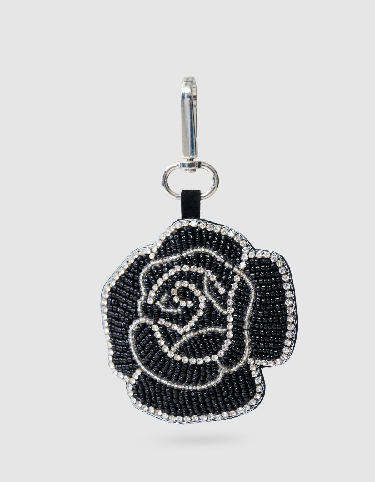 Perlenblumen Taschenanhänger Schwarz SHOEBY ACCESSOIRES