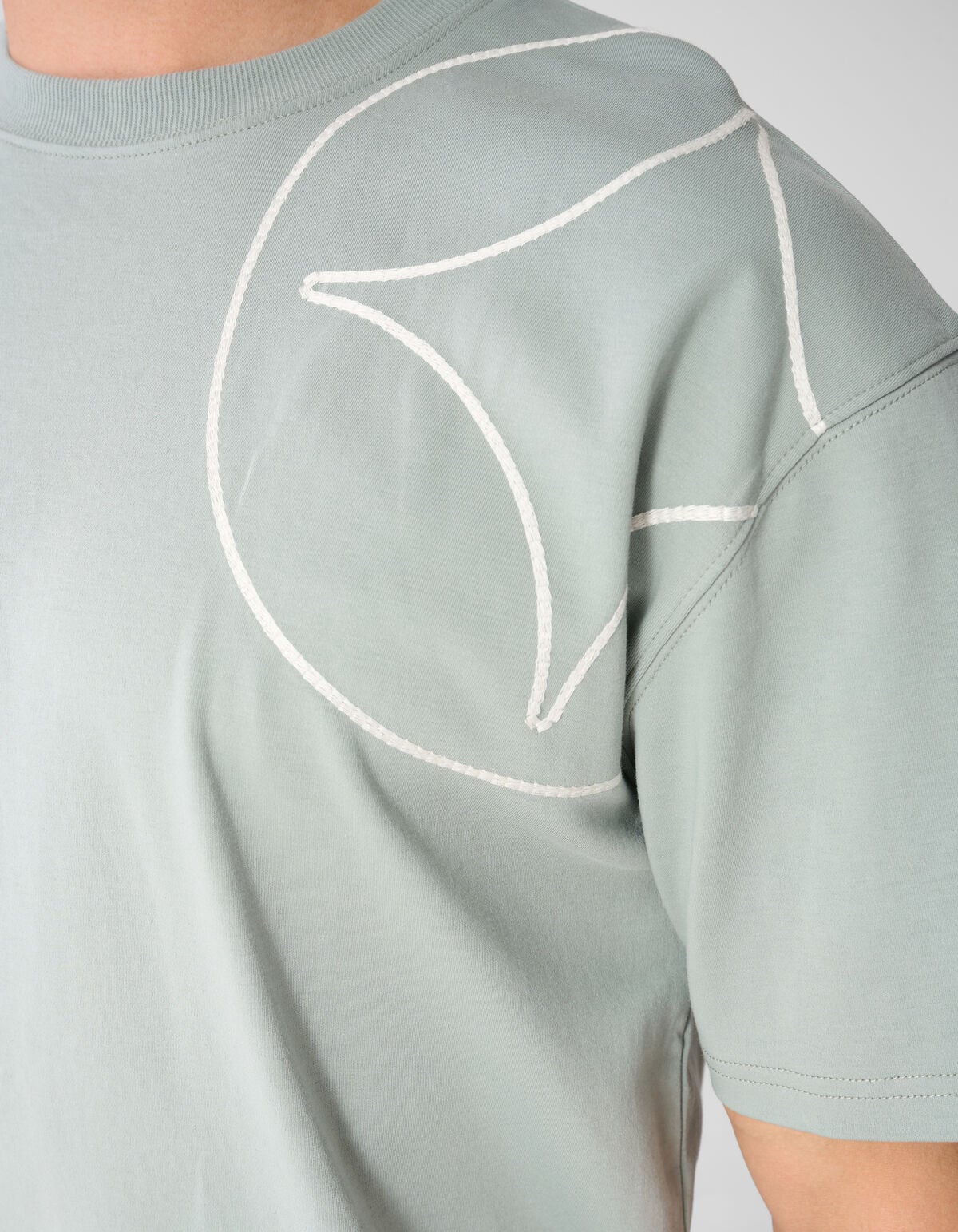 Stickerei Spark T-Shirt Hellgr&uuml;n SHOEBY MEN