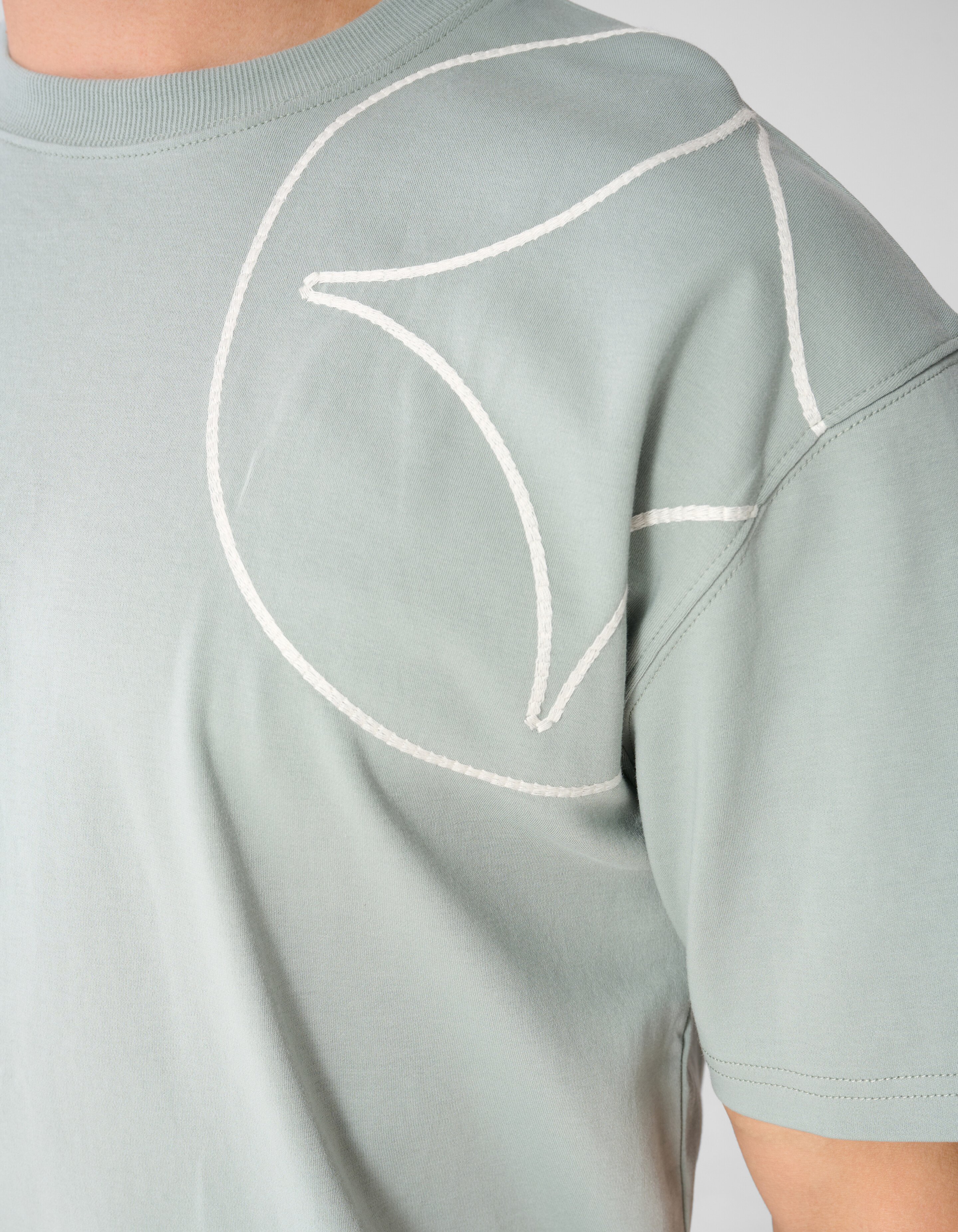 Stickerei Spark T-Shirt Hellgr&uuml;n SHOEBY MEN