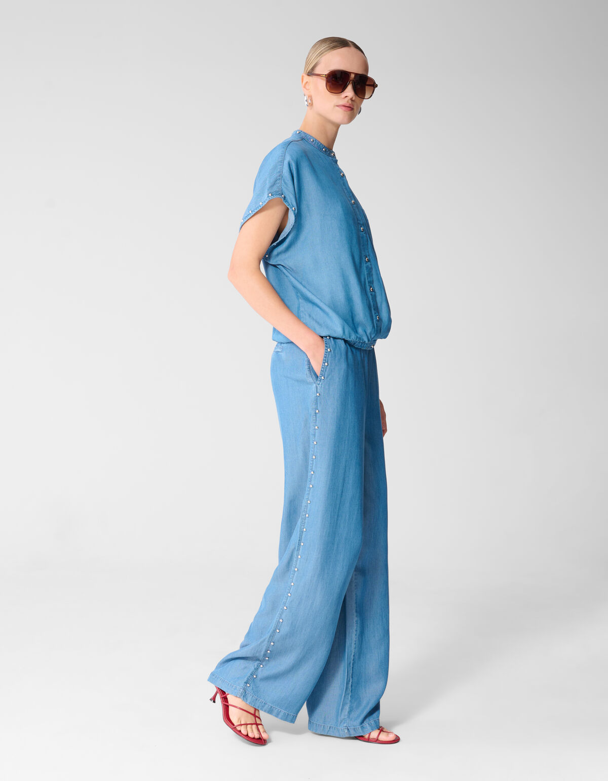 Studs Denim Hose Blau SHOEBY WOMEN