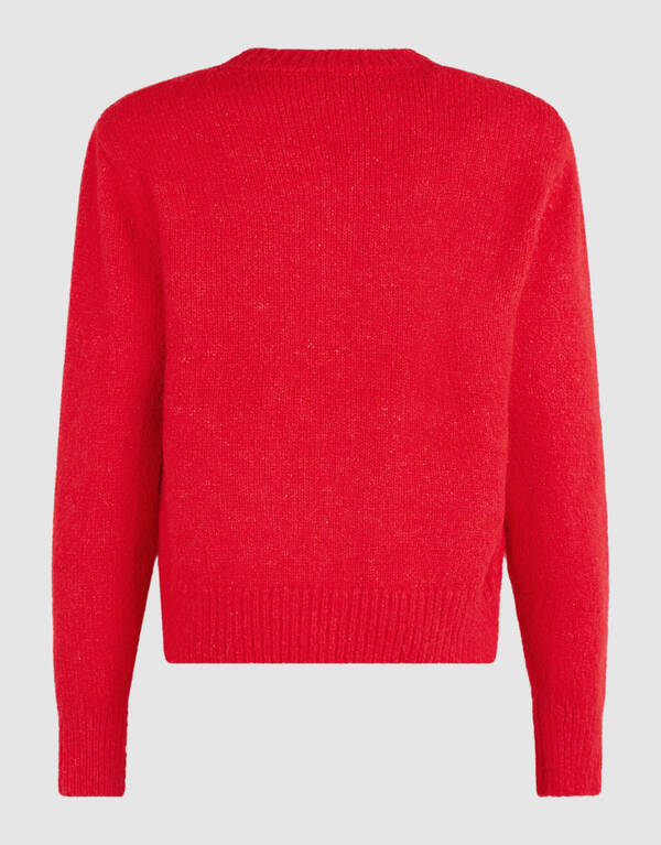 Shoulder Crew Strickpullover Rot SHOEBY WOMEN