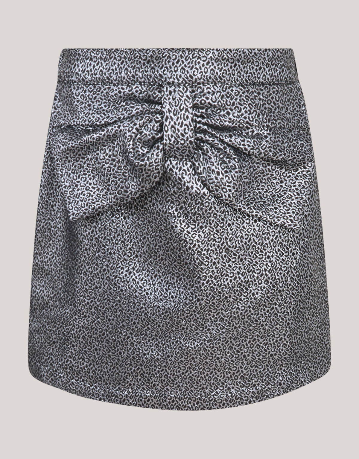 Jacquard-Schleifenminirock Silber SHOEBY GIRLS