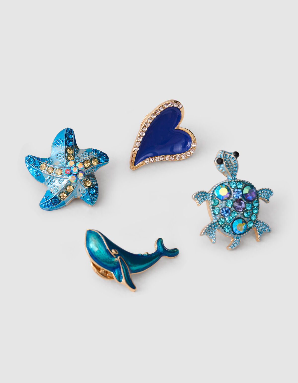 Broschen-Set Blau SHOEBY ACCESSOIRES