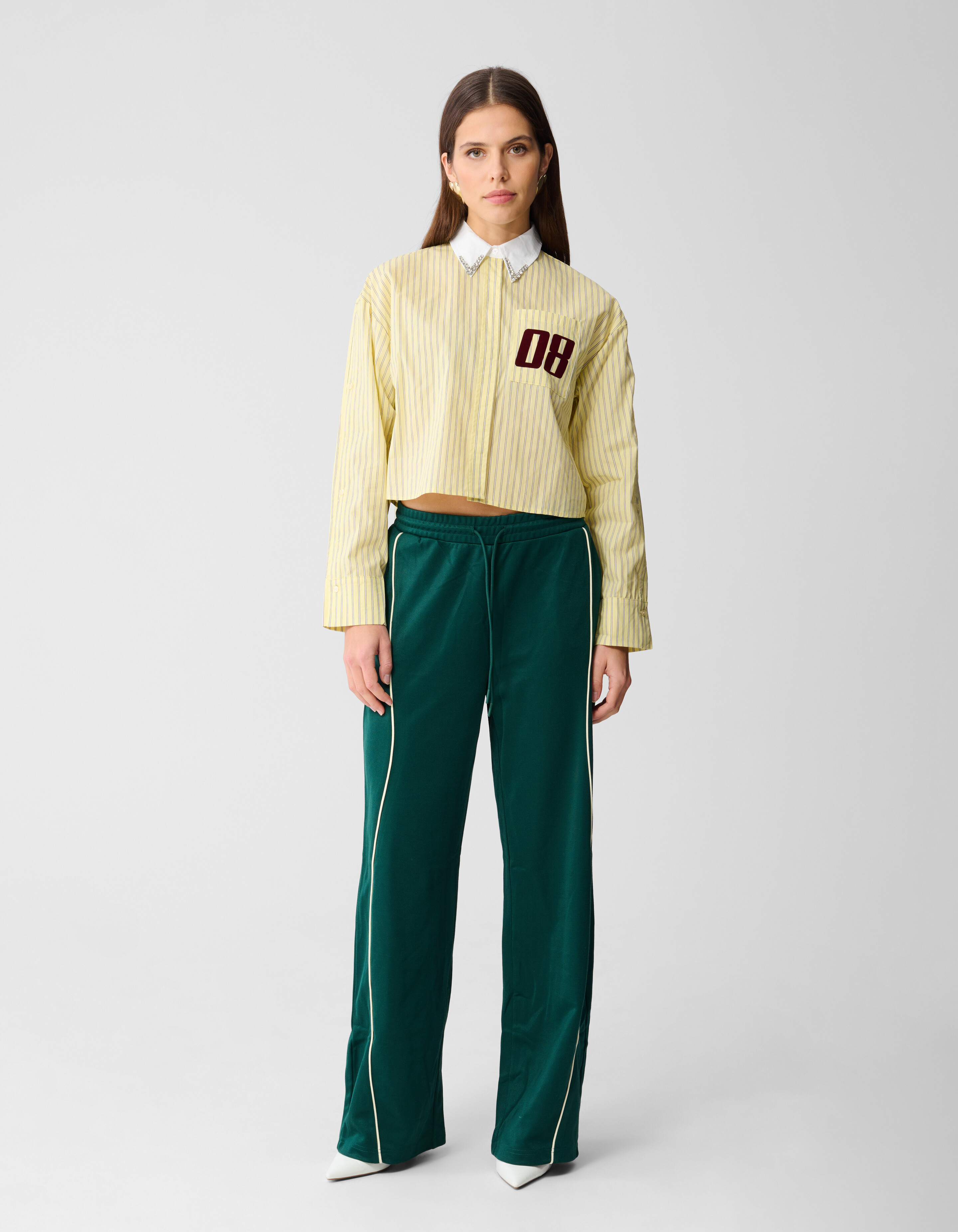 Bluse mit Strasskragen, hellgelb SHOEBY WOMEN