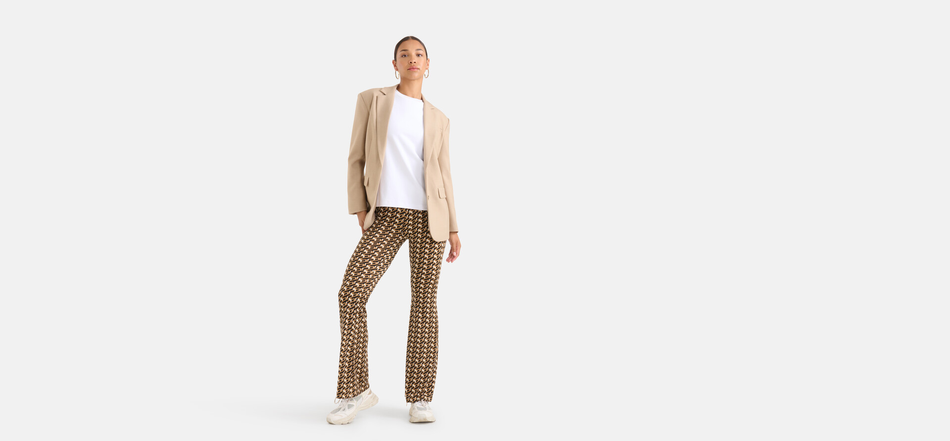 Flared Broek Bruin SHOEBY WOMEN