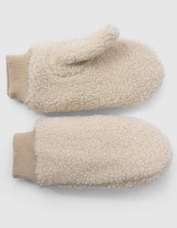 Teddy-Fäustlinge Beige SHOEBY ACCESSOIRES