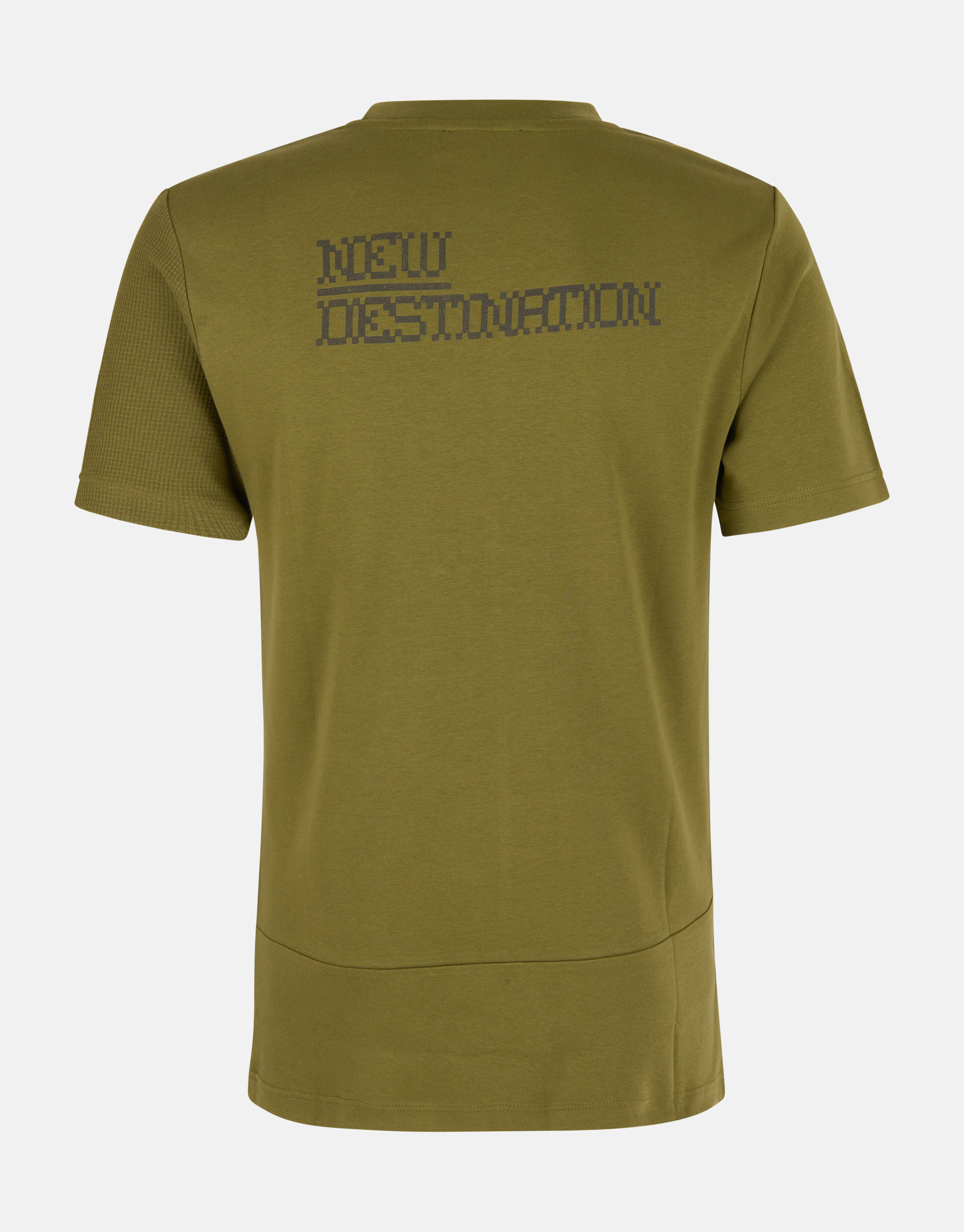 Textur-T-Shirt Olivgrün SHOEBY MEN