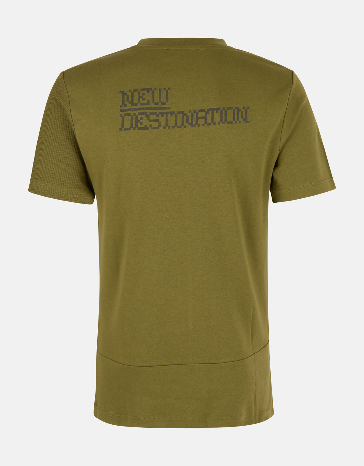 Textur-T-Shirt Olivgrün SHOEBY MEN