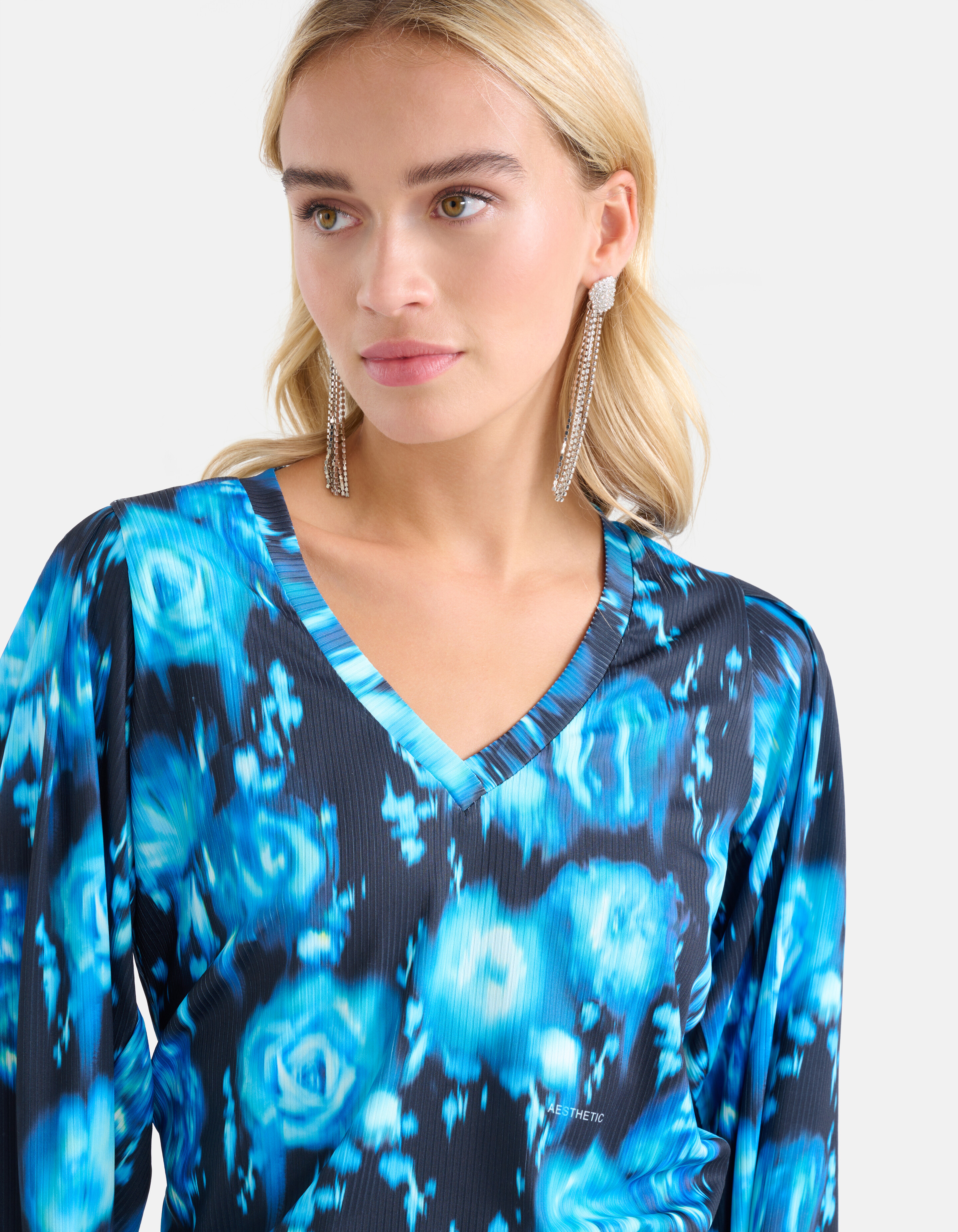 Rippstrick-Langarmshirt Blau SHOEBY WOMEN