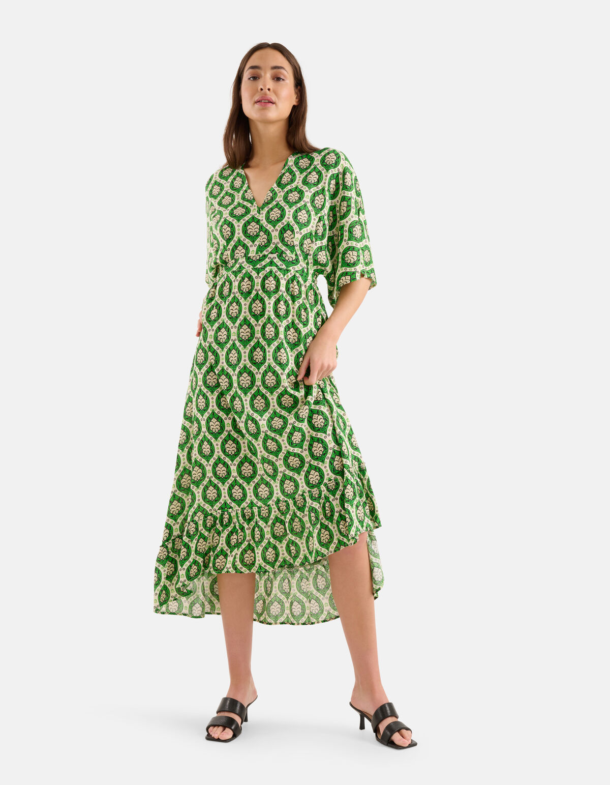 Grafik Lurex Maxikleid Grün SHOEBY WOMEN