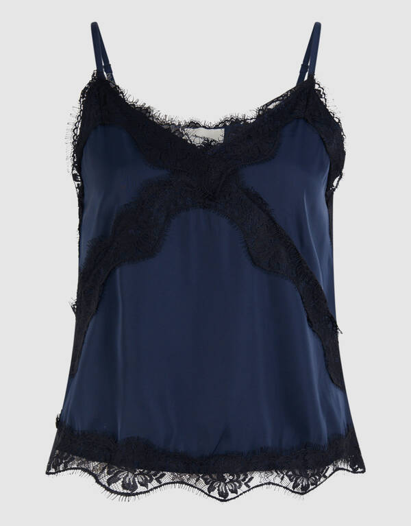 Spitzenoberteil Dunkelblau SHOEBY WOMEN