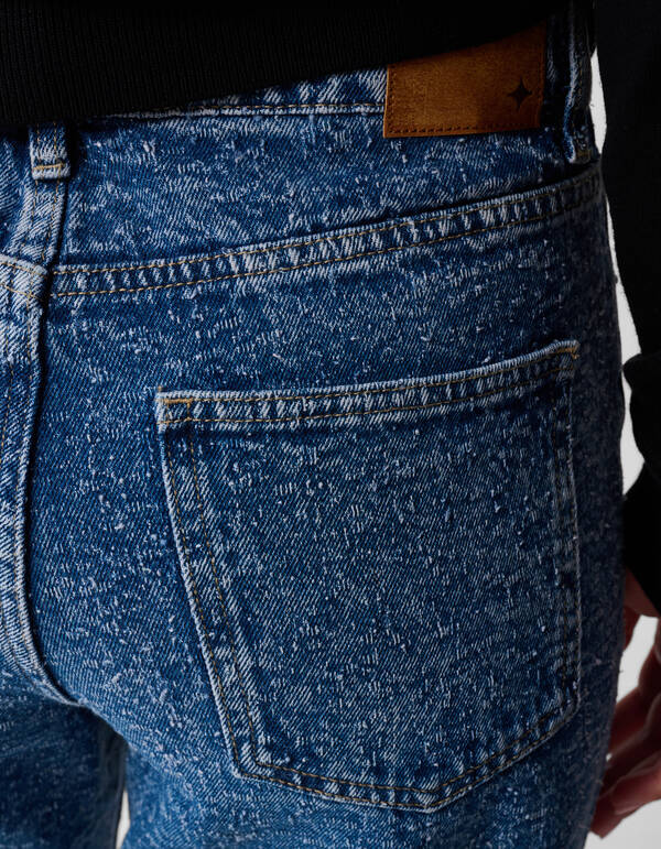 Jeans Structure mit weitem Bein in Mittelstein SHOEBY WOMEN