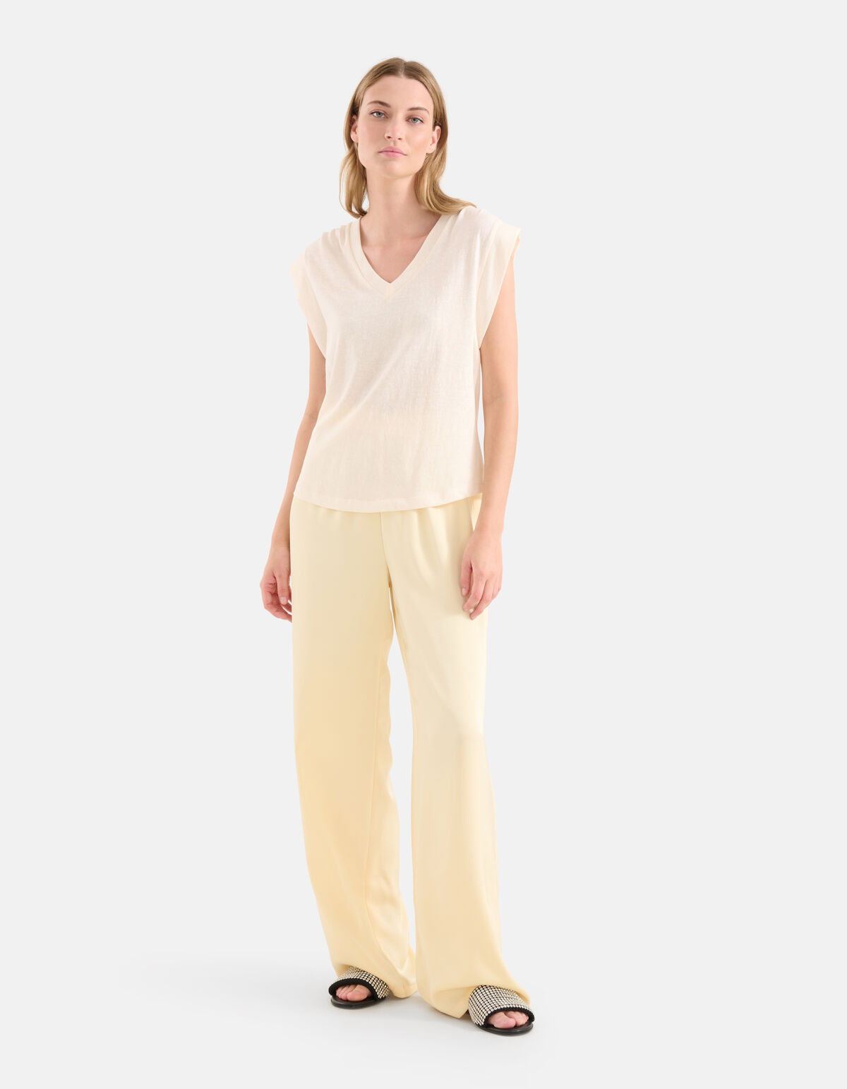 T-shirt mit V-Ausschnitt Off White SHOEBY WOMEN