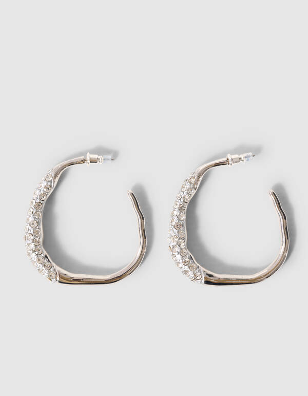 Strass Creolen Silber SHOEBY ACCESSOIRES