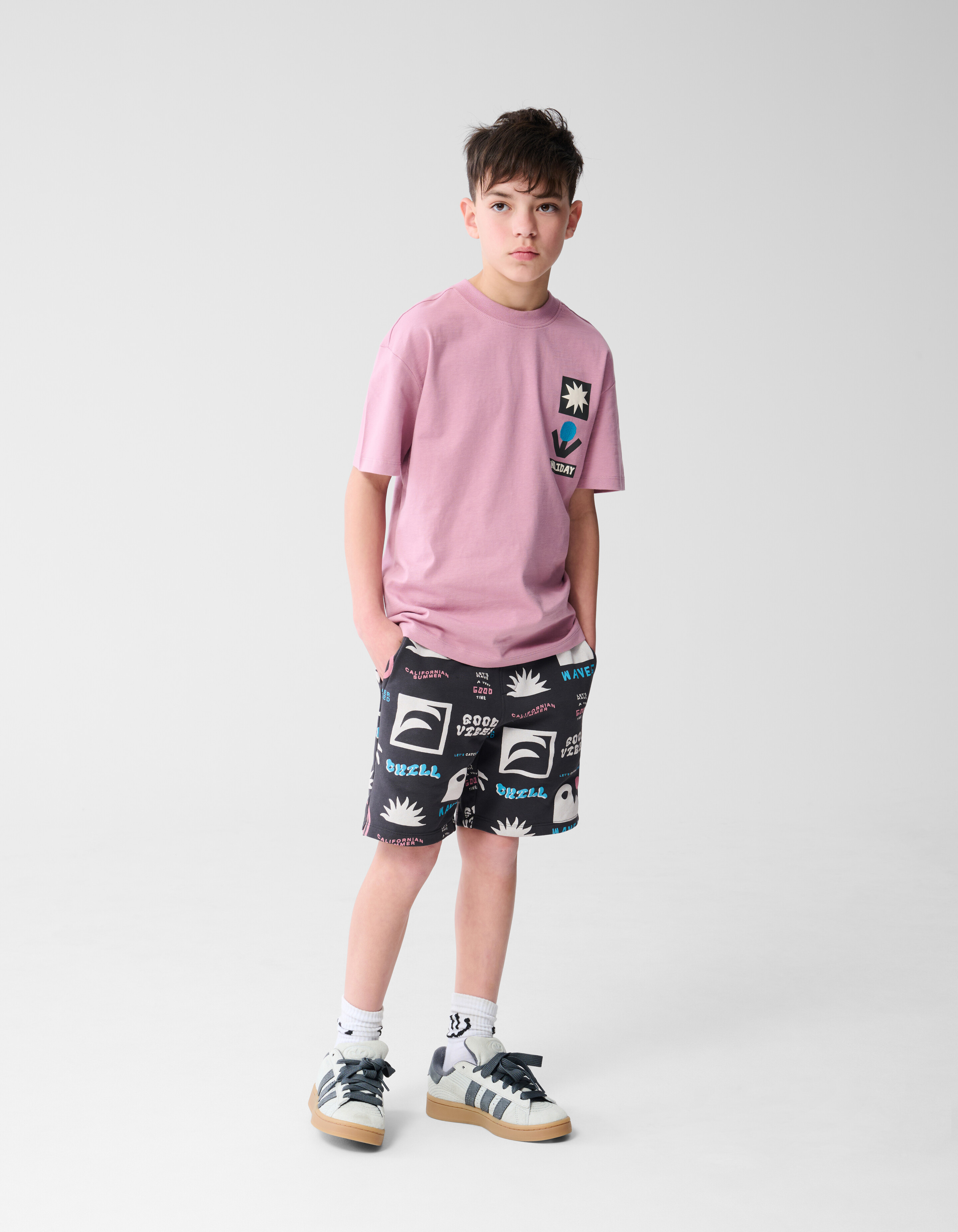 Holiday Artwork T-shirt Roze SHOEBY BOYS