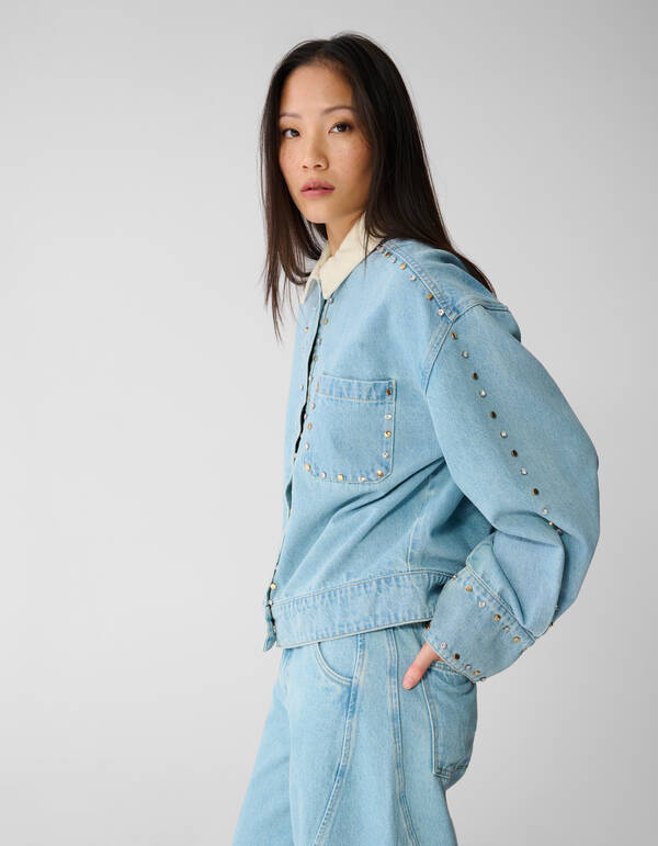 Strass-Jeansjacke gebleicht SHOEBY WOMEN