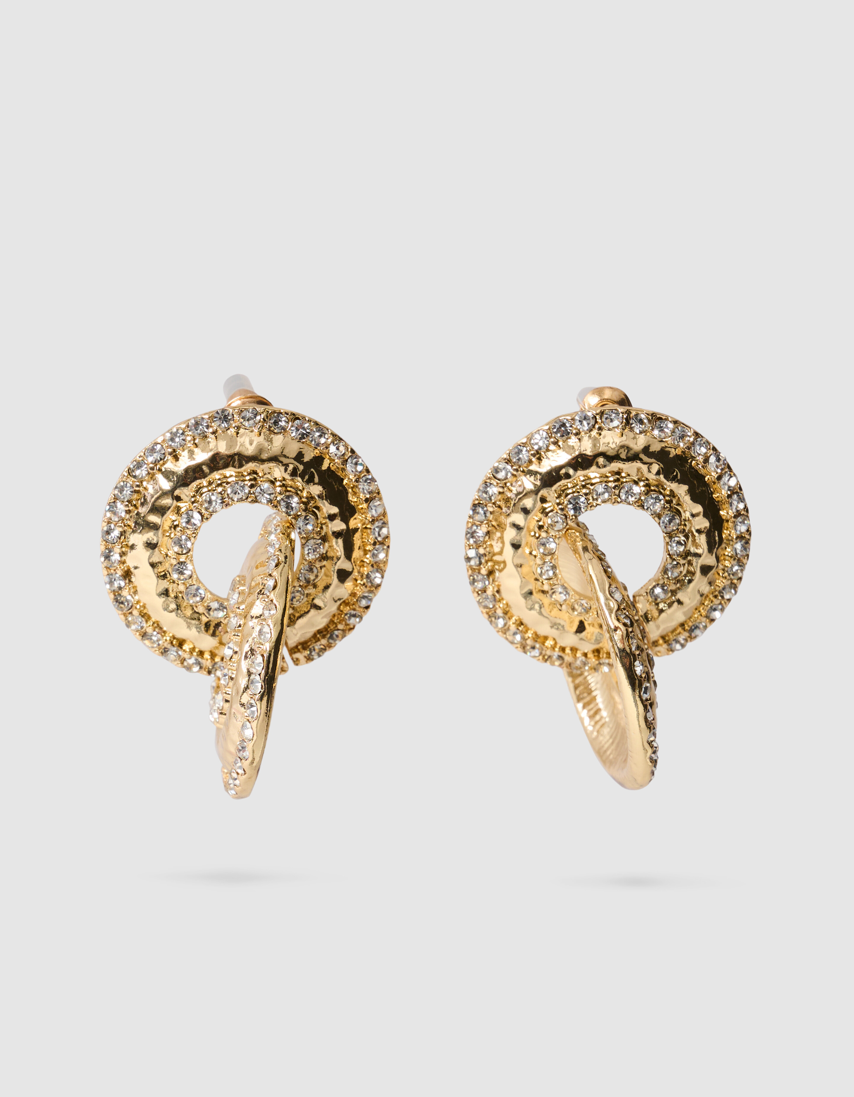 Statement-Strass-Ohrringe Gold SHOEBY ACCESSOIRES