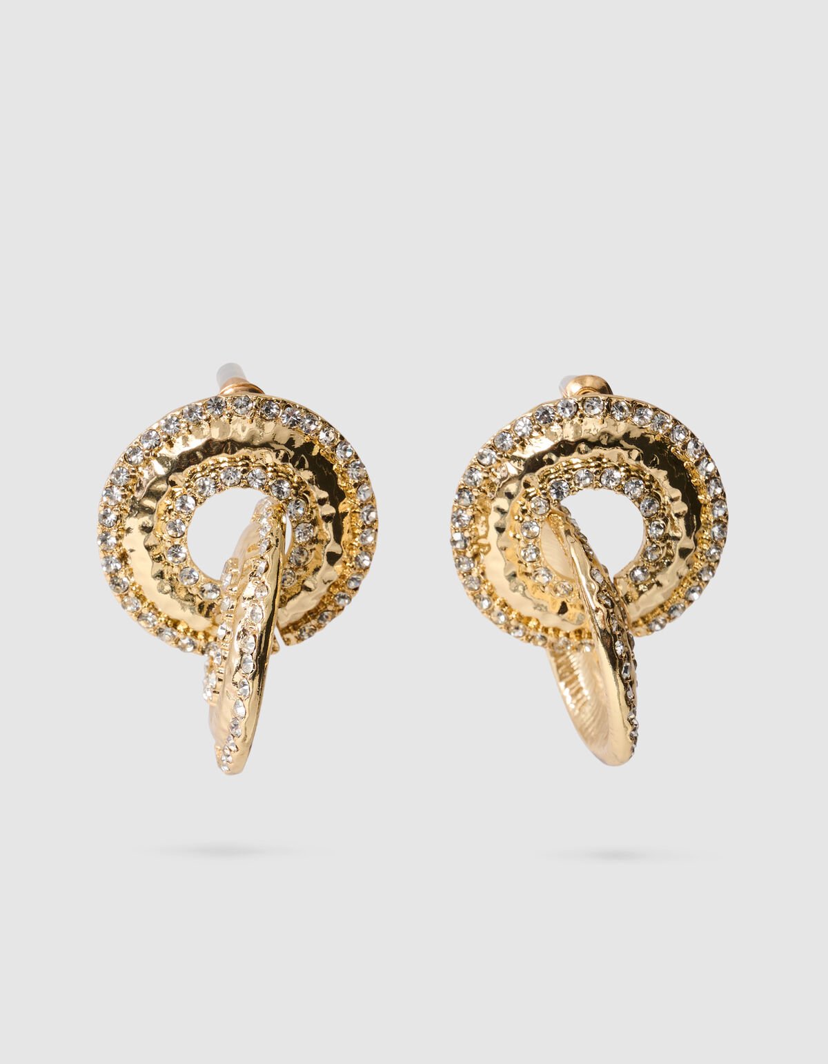 Statement-Strass-Ohrringe Gold SHOEBY ACCESSOIRES