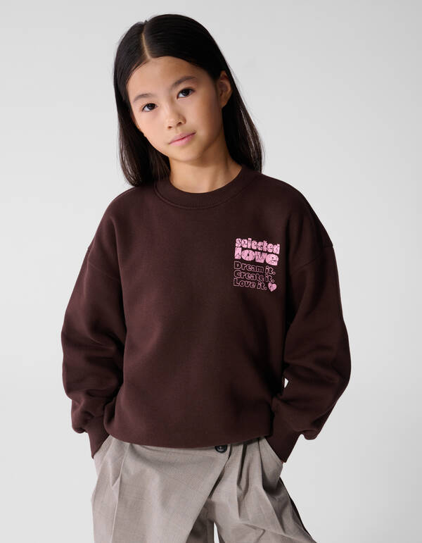 Baseball Artwork Sweatshirt Braun SHOEBY GIRLS
