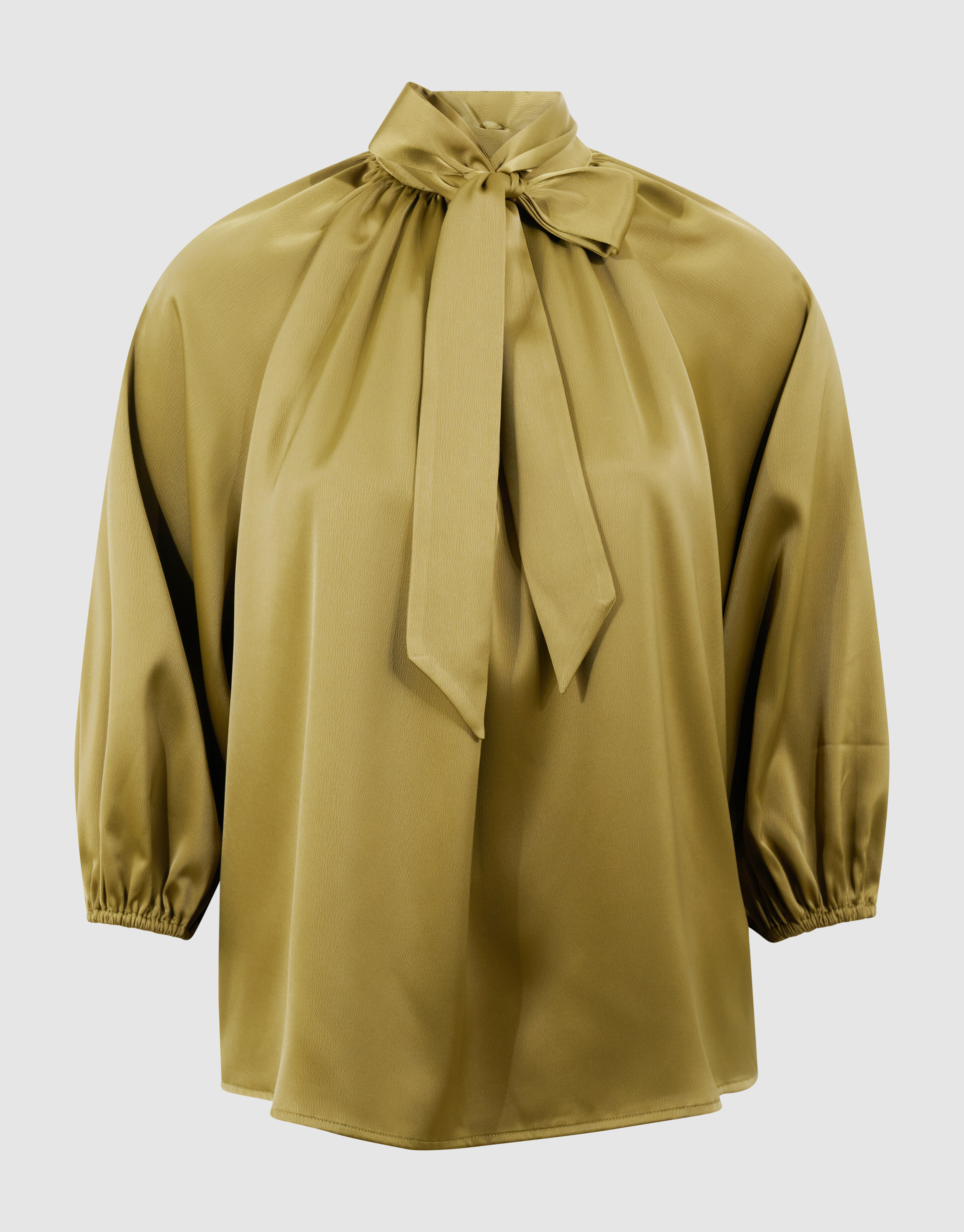 Satin Schleifenbluse Gr&uuml;n von Fred SHOEBY WOMEN