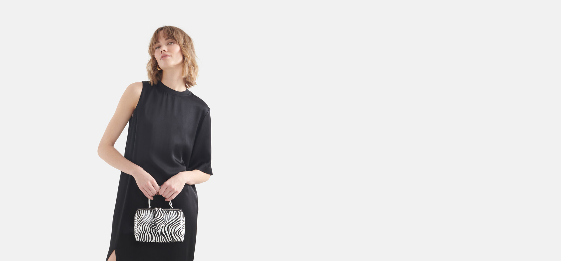 Mini Zebra Tasche Schwarz/Weiß SHOEBY ACCESSOIRES