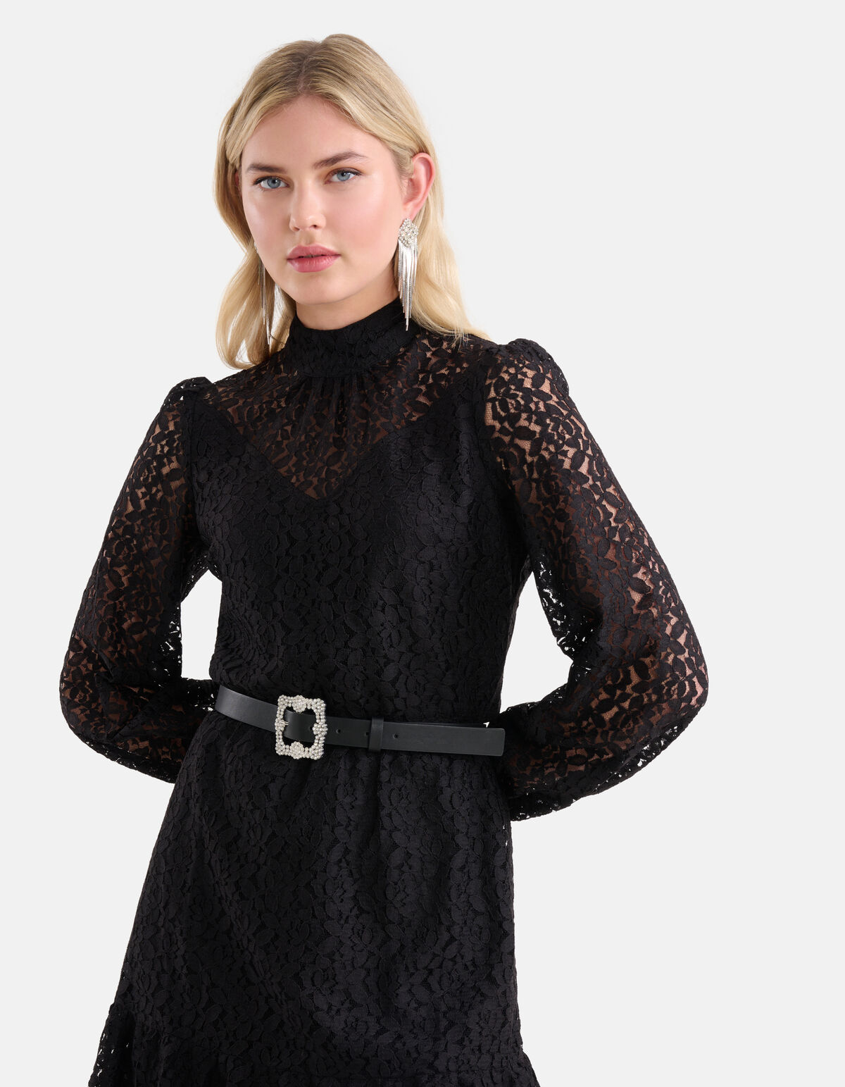 Gürtel mit Strassschnalle Schwarz SHOEBY ACCESSOIRES