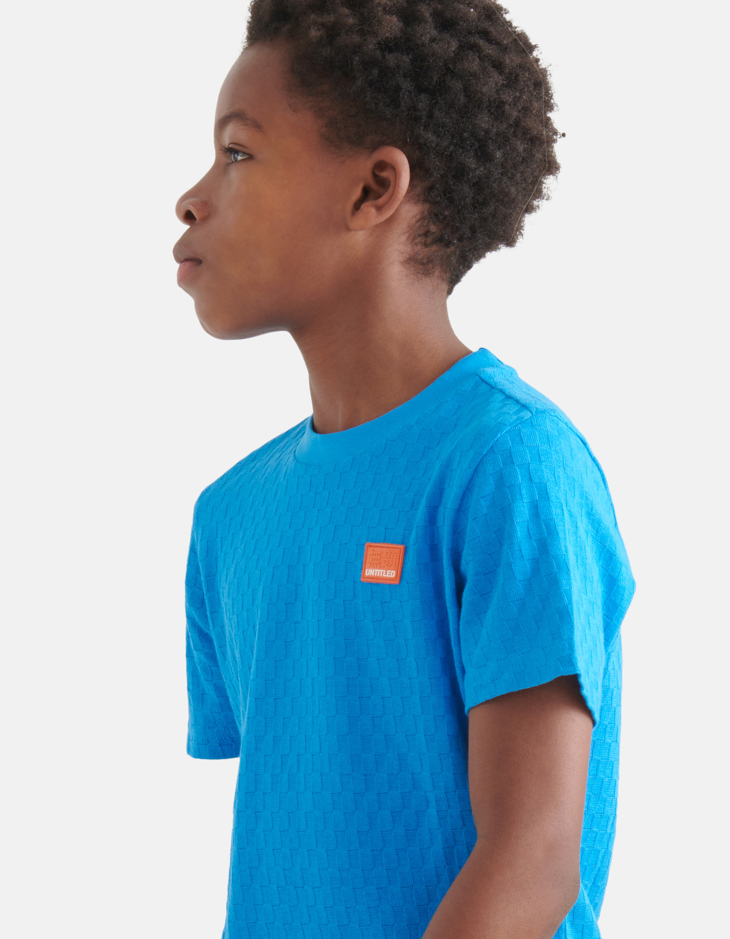 Block Textur T-shirt Blau SHOEBY BOYS