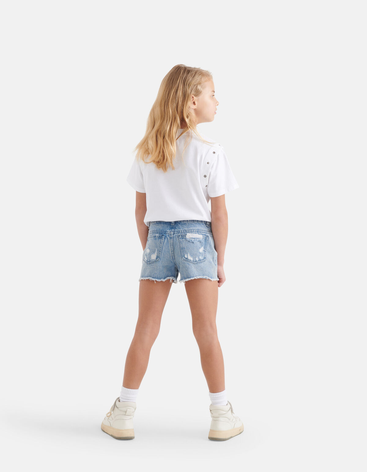 Destroyed Denim Short Blau SHOEBY GIRLS