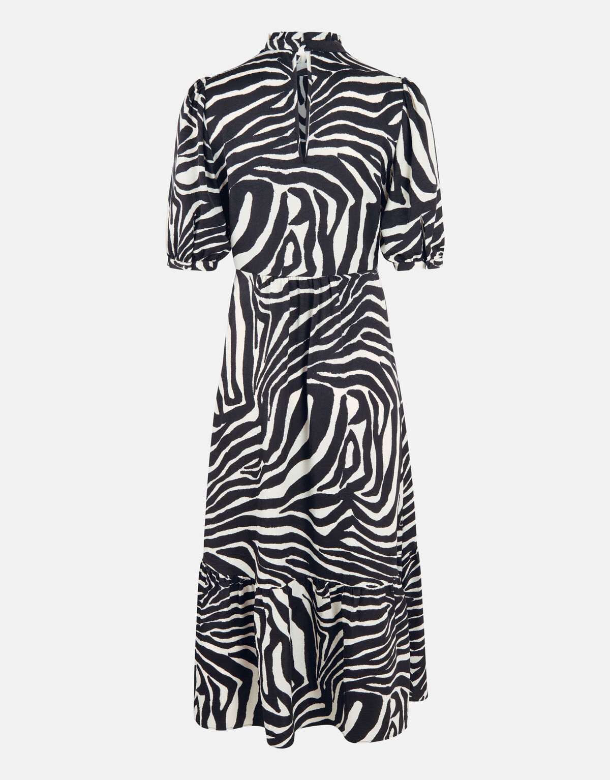 Zebra Print Maxikleid Schwarz/Wei&szlig; SHOEBY WOMEN