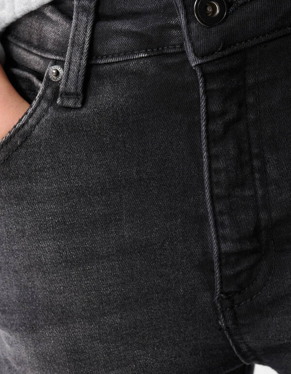 Flared Denim Jeans Schwarz SHOEBY GIRLS