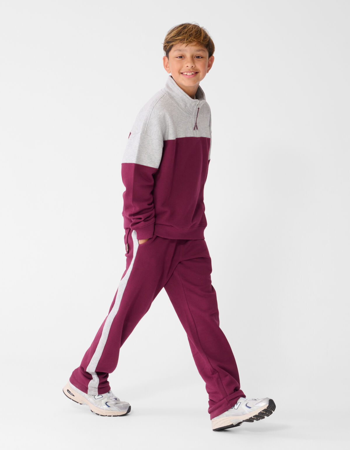Sportlicher Pullover mit Rei&szlig;verschlus Grau/Dunk SHOEBY BOYS