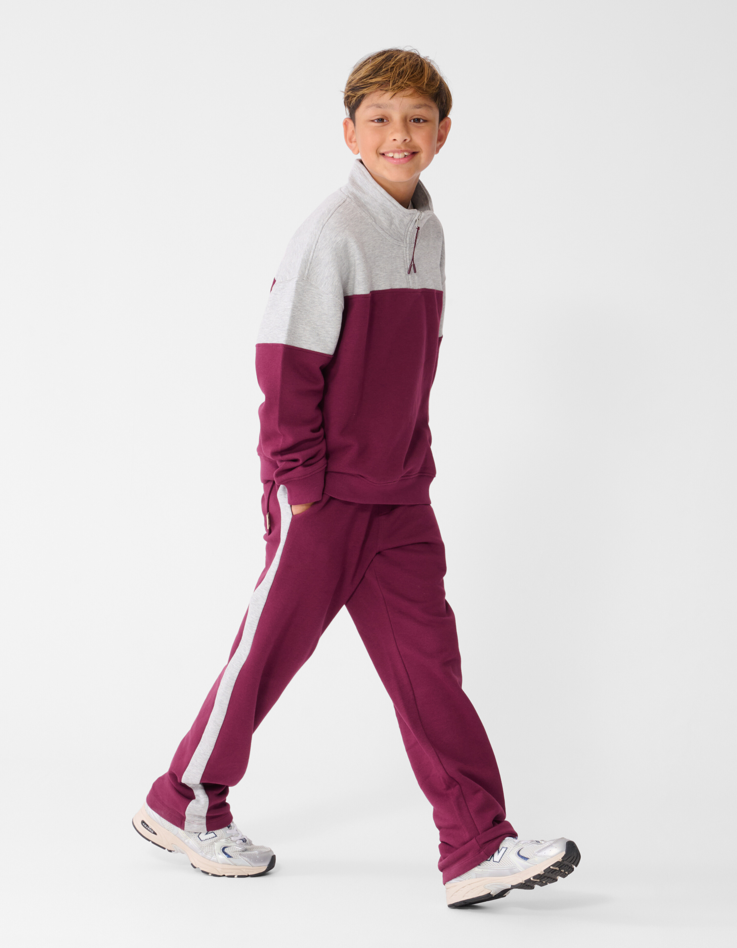 Sportlicher Pullover mit Rei&szlig;verschlus Grau/Dunk SHOEBY BOYS