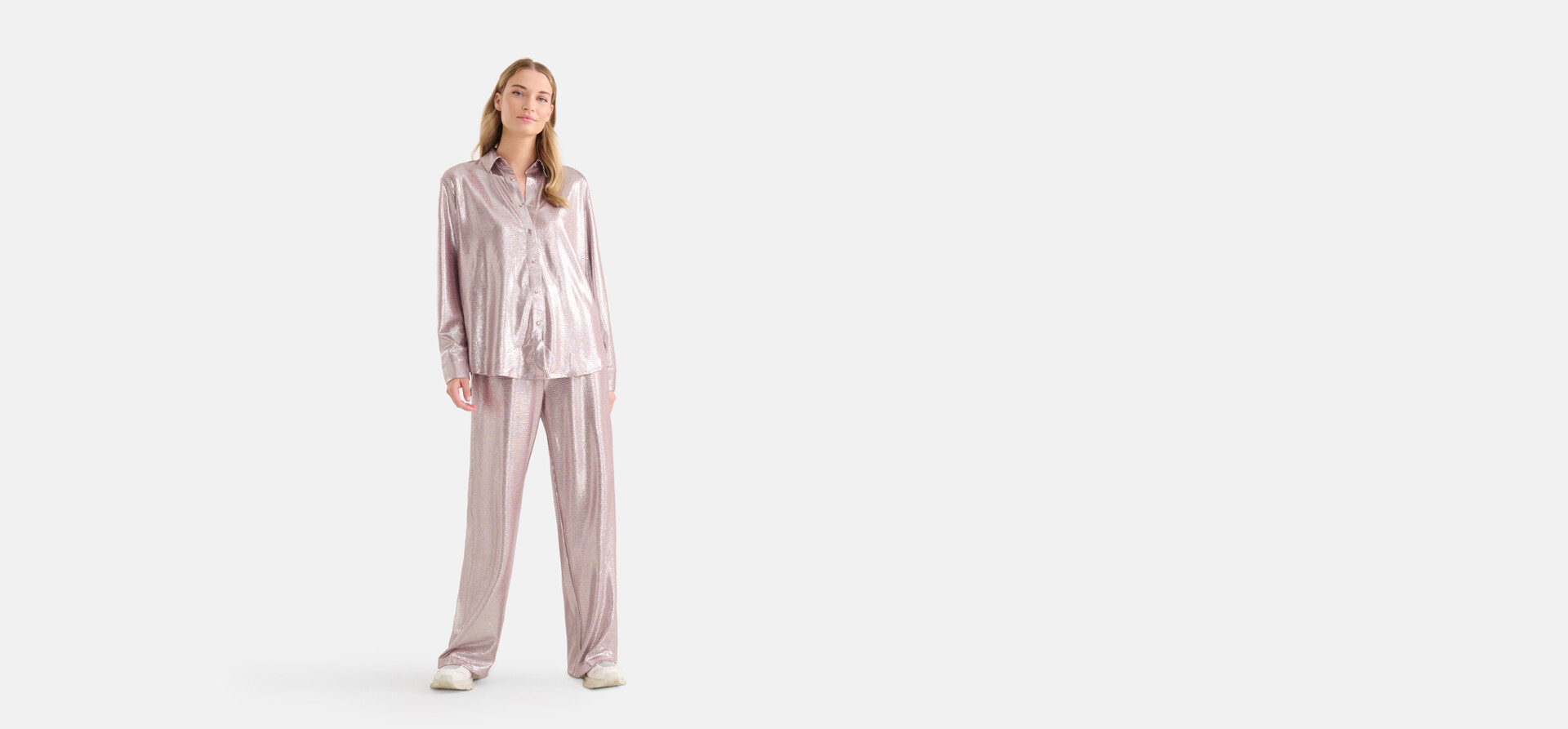 Metallic Blouse Roze SHOEBY WOMEN