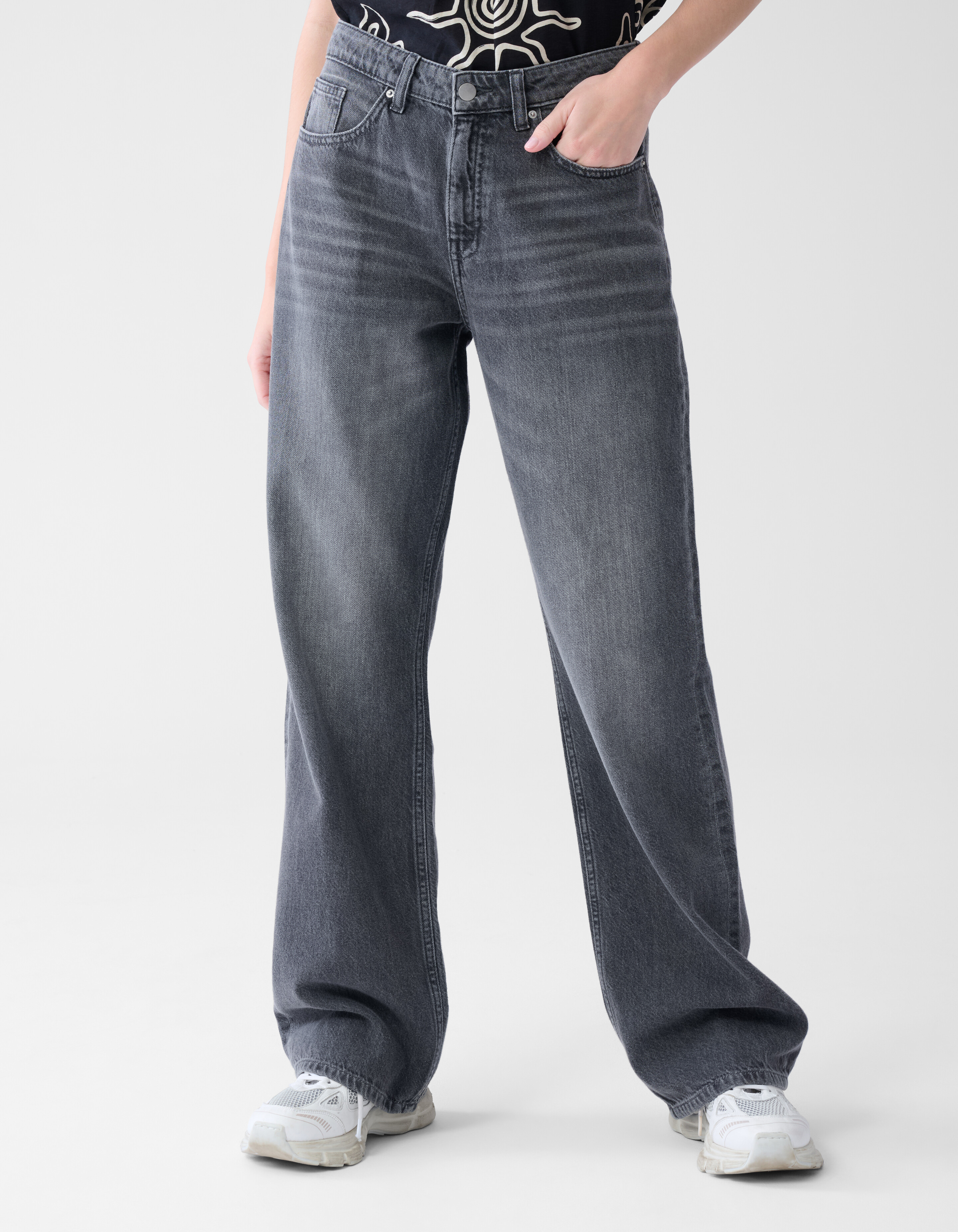 Weit geschnittene Jeans Grau SHOEBY WOMEN
