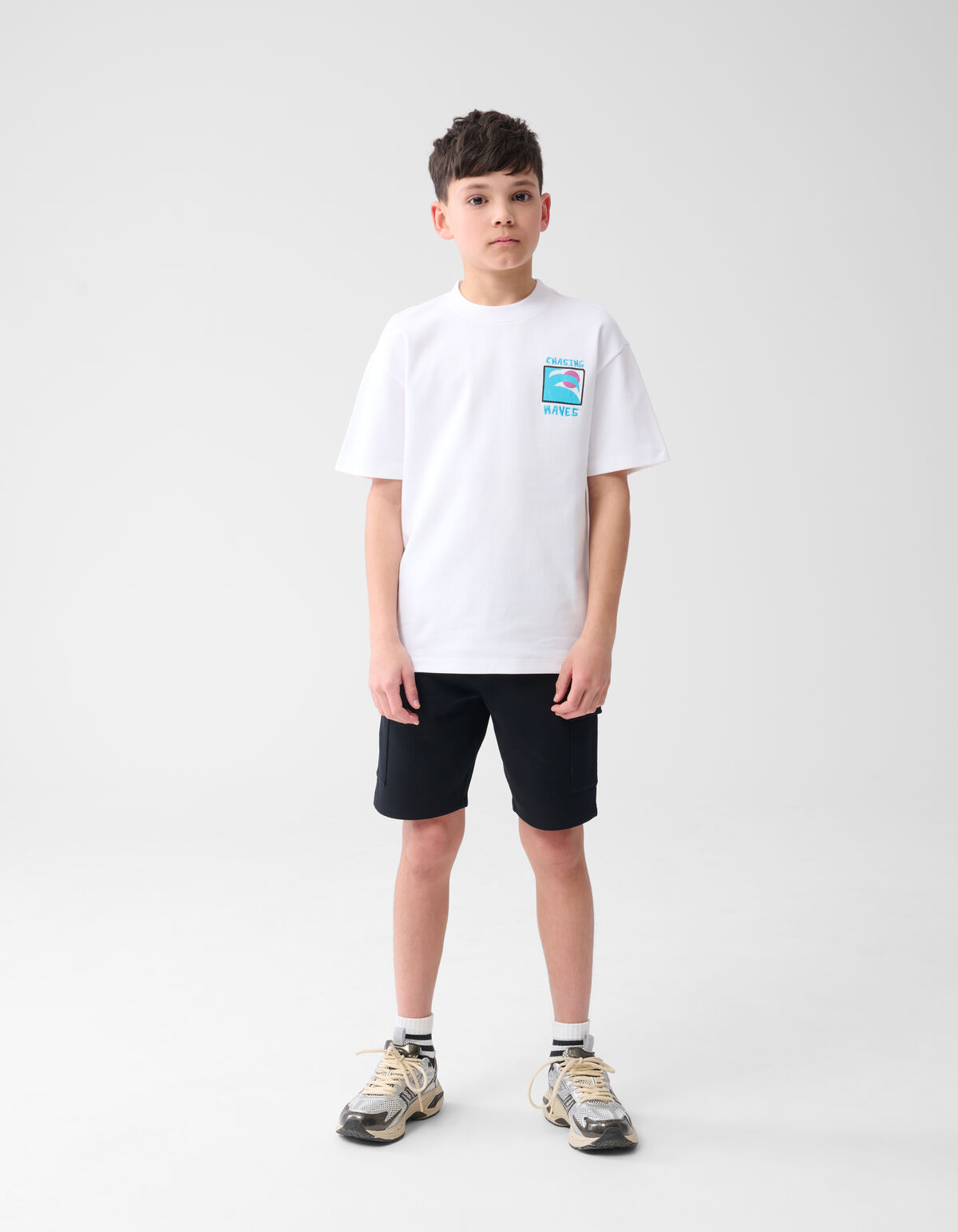 Waves Artwork T-shirt White SHOEBY BOYS
