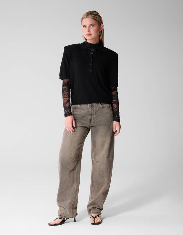 Spitzen Top Schwarz SHOEBY WOMEN