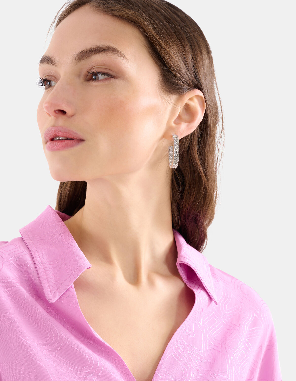 Strass-Ohrringe Silber SHOEBY ACCESSOIRES