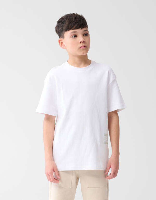 Schweres Basic-T-Shirt Weiß SHOEBY BOYS