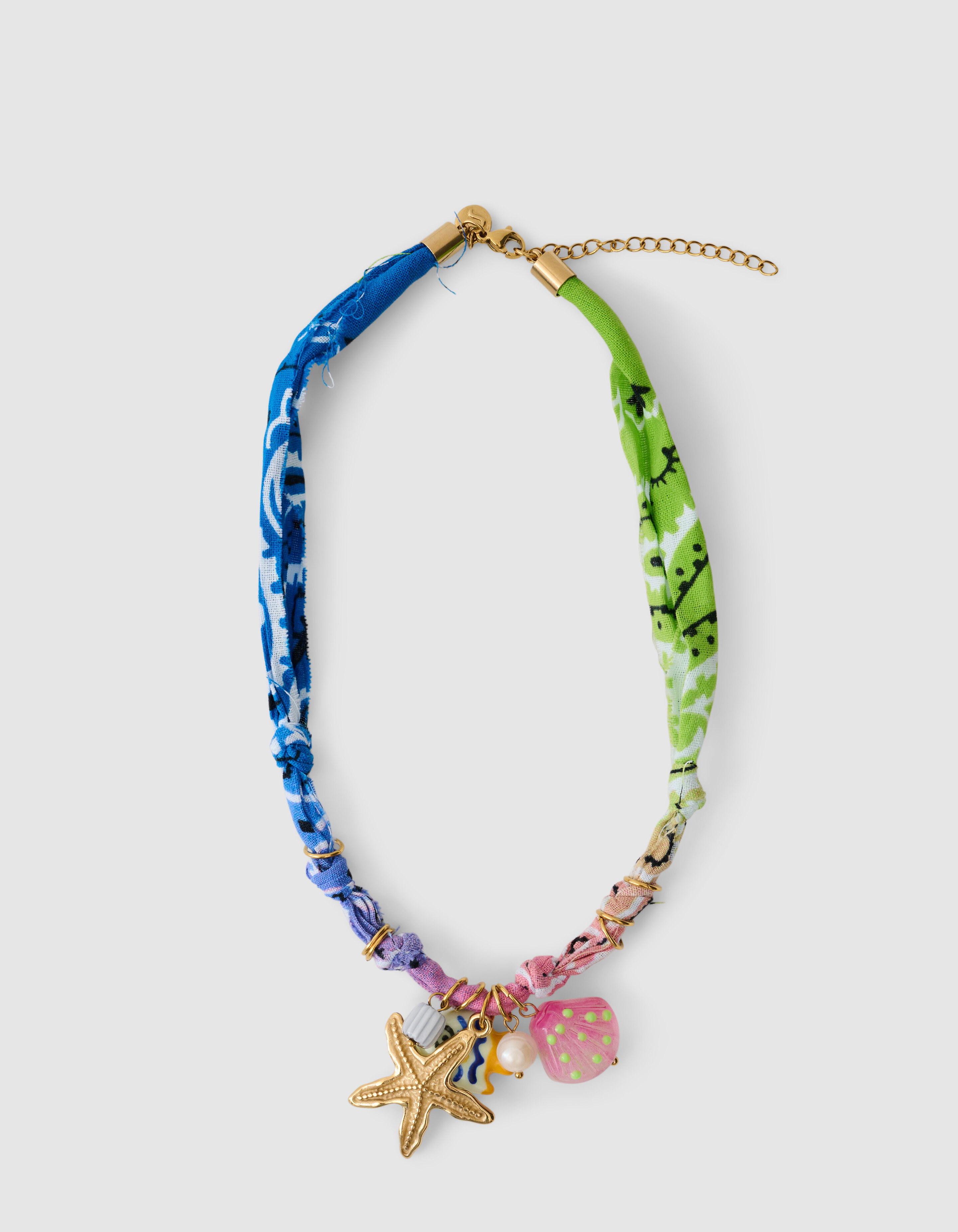 Bandana Charm Halskette Blau SHOEBY ACCESSOIRES